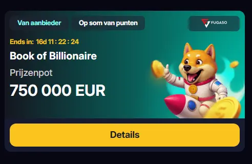 Book of Billionaire toernooi